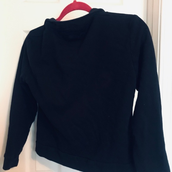 Bebe black zip up  sweater with rhinestones - Picture 5 of 6